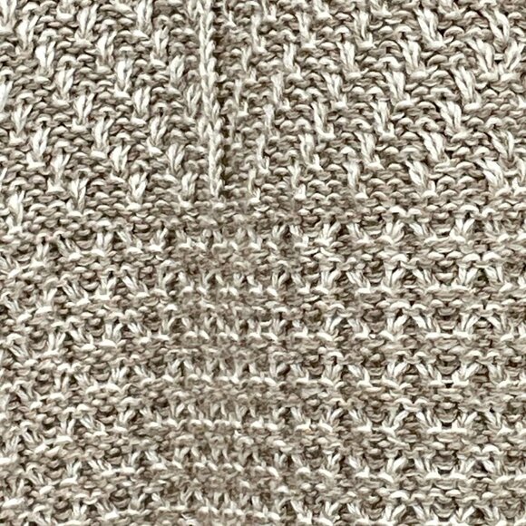 Jeanne Pierre 100% Cotton Cowl Neck Sweater XL Beige Textured Knit Tunic - Picture 11 of 14